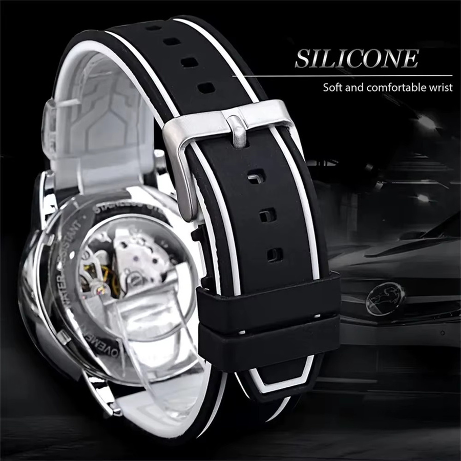 FORSINING Armbanduhr, Automatik, Gold, Silikon, Herren - Bild 4