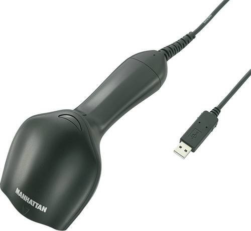 Manhattan 460835 USB-Kit Barcode-Scanner 1D CCD Hand-Scanner Schwarz - Bild 1