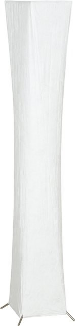HOMCOM LED Stehlampe mit Papieroptik in Weiß und Silber, dimmbar mit 3 Helligkeitsstufen und Fußschalter, ideale Stehleuchte für Wohnzimmer, Schlafzimmer oder Büro - Bild 1