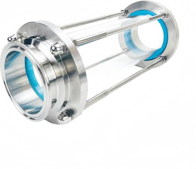 YOHOYAMA Flow-Schauglas Turm aus Edelstahl 304 in Silber, Durchmesser: 10,2 cm, Höhe: 58 cm - Bild 1