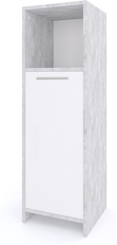 Vicco Badschrank Kiko Midischrank für das Badezimmer in Beton und Weiß, Breite: 30 cm, Höhe: 95 cm - Bild 2