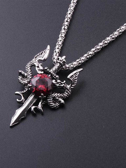 Rui Di Halskette, Drache, Silber, Messing, Diamant, Kristall, Herren - Bild 1