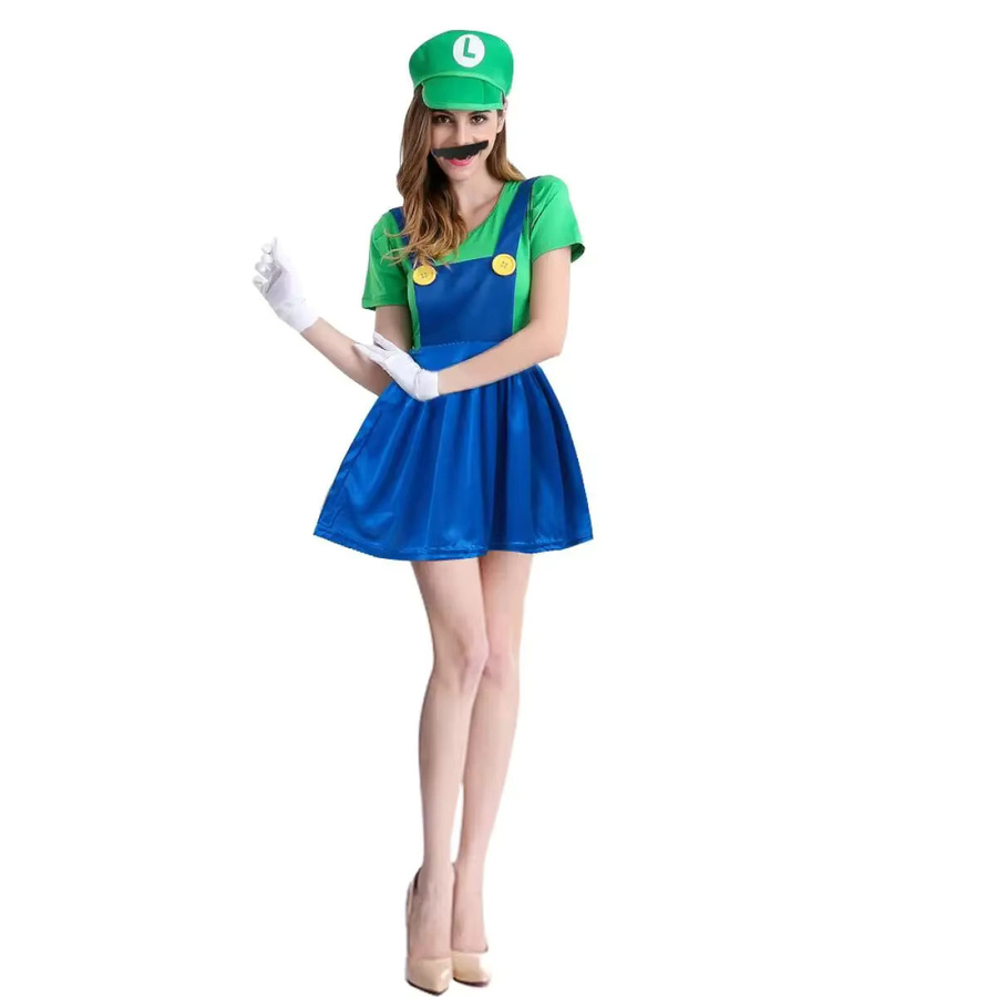 ZOBOTT Luigi Deluxe Erwachsenenkostüm Super Mario, Verkleidung, Grün - Bild 3