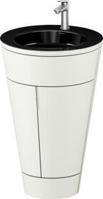 Duravit Waschtischunterschrank Starck 1 Set c-bonded in Schwarz Matt, B/T/H: 56 x 86,4 x 60,5 cm - Bild 1