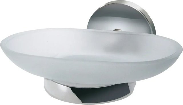 Fackelmann Glasablage Vision in Silber mit Metall und Glas, B: 13 cm, H: 6 cm, T: 12 cm - Bild 1