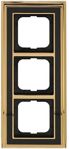 Busch-Jaeger Dreifachrahmen in Anthrazit und Gold aus Metall - Bild 1