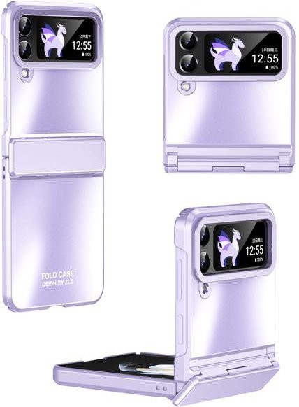 Samsung Galaxy Z Flip 4 5G Gehäusepanzerschutz mit Scharnierabdeckung in Purple - Bild 1