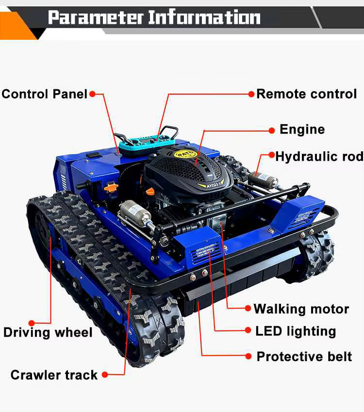 ENSENK Elektrischer Roboter-Rasenmäher mit Fernsteuerung in Blau mit wiederaufladbarem Akku - Bild 1