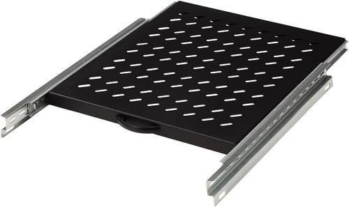 Digitus DN-19 TRAY-2-800SW Ausziehbarer 19 Zoll Netzwerkschrank-Geräteboden in Schwarz und Grau, 1 HE - Bild 1
