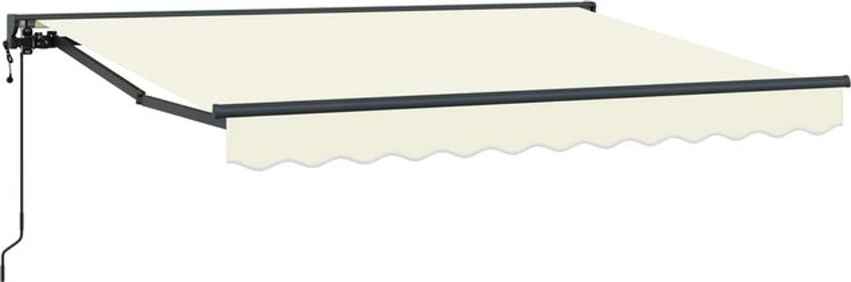 Elektrische ausziehbare Markise vidaXL in Beige mit Polyesterbespannung und Stahlgestell B: 2,5 m x T: 2 m - Bild 1