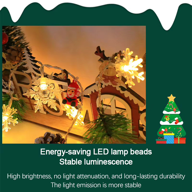 Weihnachts-LED-Lichterkette mit Motiven wie Weihnachtsmann, Elch und Schneemann von lyfs für deine Weihnachtsdekoration - Bild 3