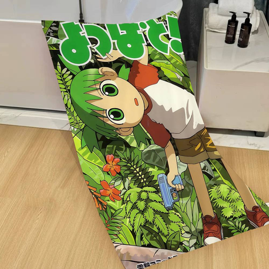 Ka Chen Muda Anime Y-Yotsuba Strandtuch für Mädchen aus Mikrofaser, bunt, B: 40 cm, H: 60 cm - Bild 2