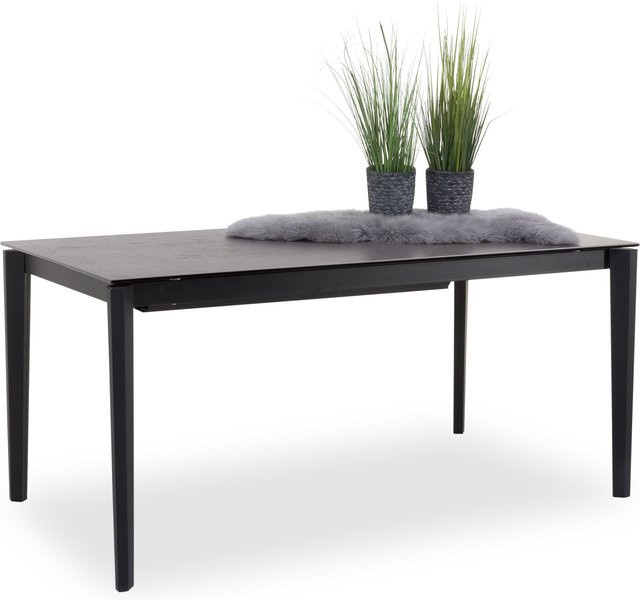 Esstisch PENTAGON von Calligaris aus Keramik in Grau, ausziehbar, rechteckig, B: 130 cm, T: 90 cm, H: 76 cm - Bild 1