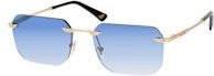 Police SPLU 75 Sonnenbrille, randlos, quadratisch, Metall, Herren, gold, blue - Bild 1