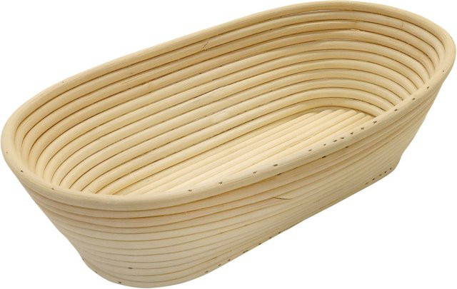 Schneider Gärkorb Brotform oval aus Bambus und Holz, Farbe: beige, H: 9 cm, B: 32 cm, T: 18 cm - Bild 1