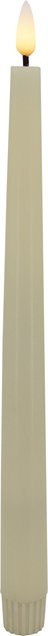 2er-Set LED Dinnerkerzen WINTER aus Echtwachs in Beige und Creme mit Timer - Bild 1