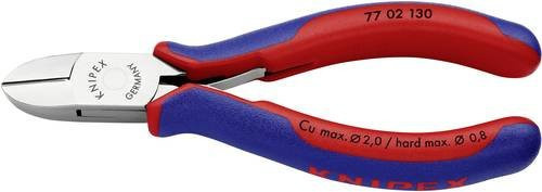 Knipex Elektronik-Seitenschneider 77 02 130 mit durchgestecktem Gelenk und Mehrkomponenten-Hüllen in Multicolor - Bild 1