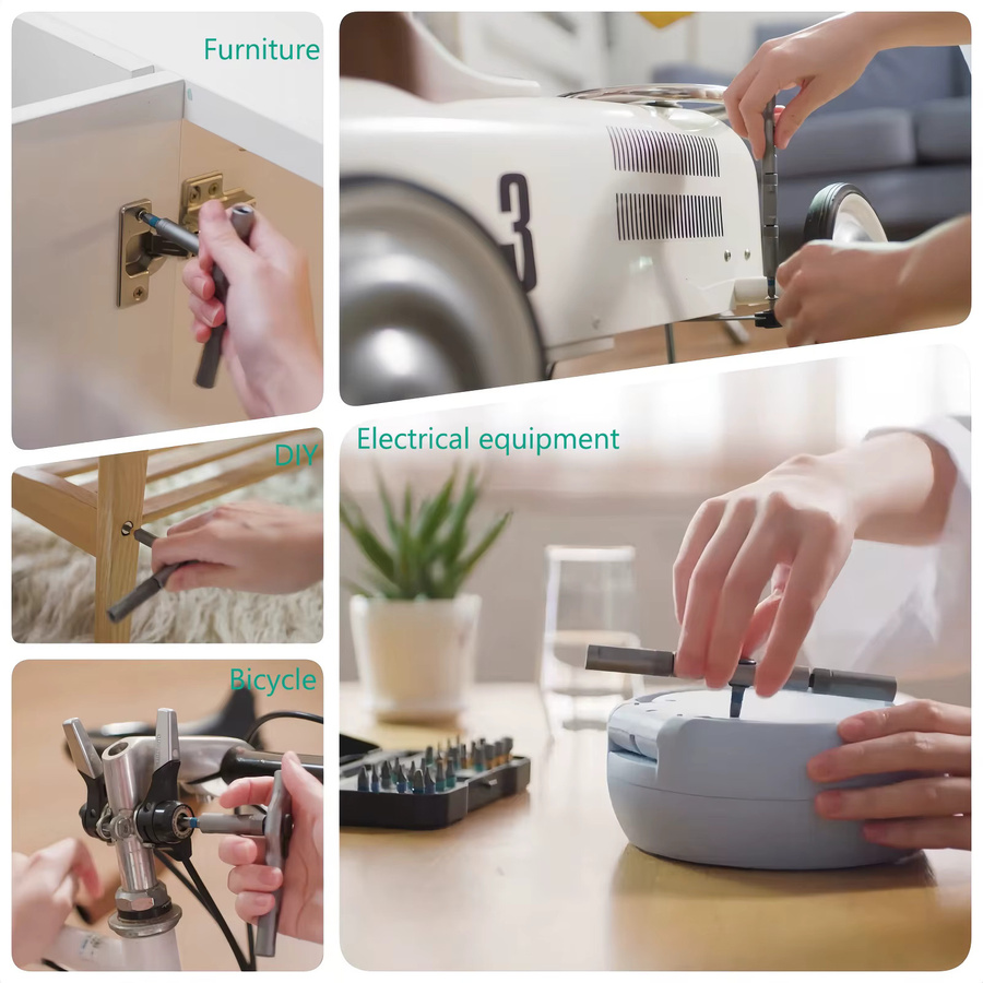 ORIA 42-in-1 Magnetischer Ratschenschraubendreher-Satz mit Multi-Bit-Set in Grau - Bild 3