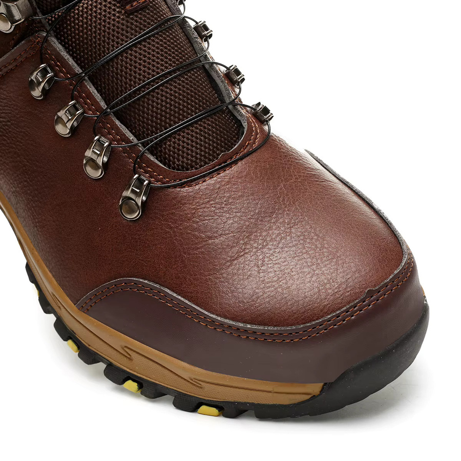 Kankeirr Sicherheitsschuhe für Herren in Braun mit drehbarem Knopf, pannensichere Arbeitsschuhe und taktische Schutzstiefel - Bild 2