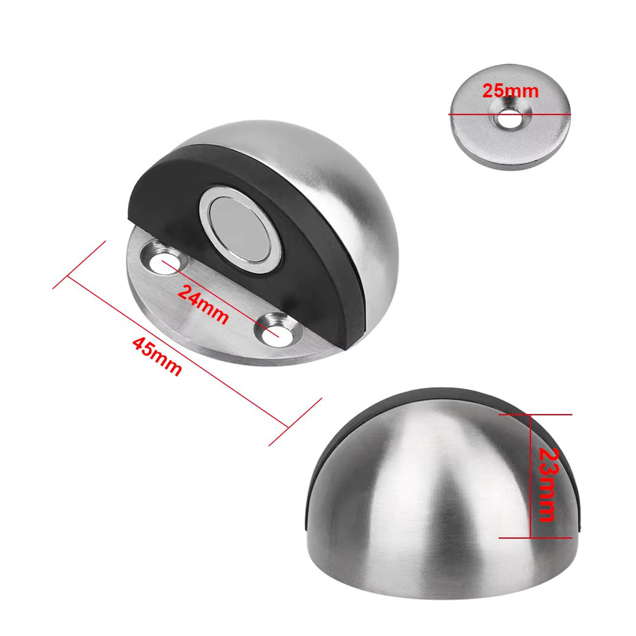 KK&FING Magnetischer Türstopper aus Edelstahl in Silber oder Schwarz - Bild 2
