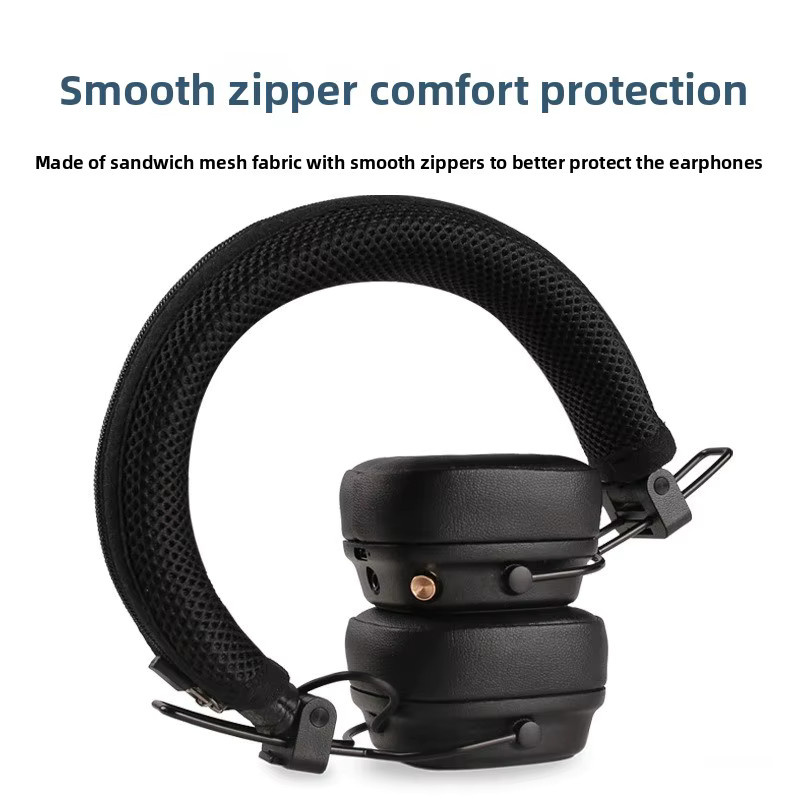 Marshall Kopfbügel-Schutzhülle für MAJOR 3/4/5 Headsets in Schwarz mit Reißverschluss - Bild 4