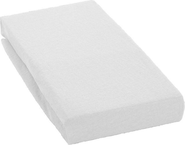 Oh Cosy Spannbetttuch aus Jersey in Weiß, B/T: 100 x 200 cm - Bild 1