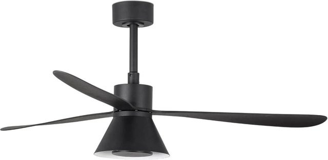 FARO Deckenventilator Amelia II mit LED-Beleuchtung und Fernbedienung, Schwarz, Durchmesser: 132 cm - Bild 1