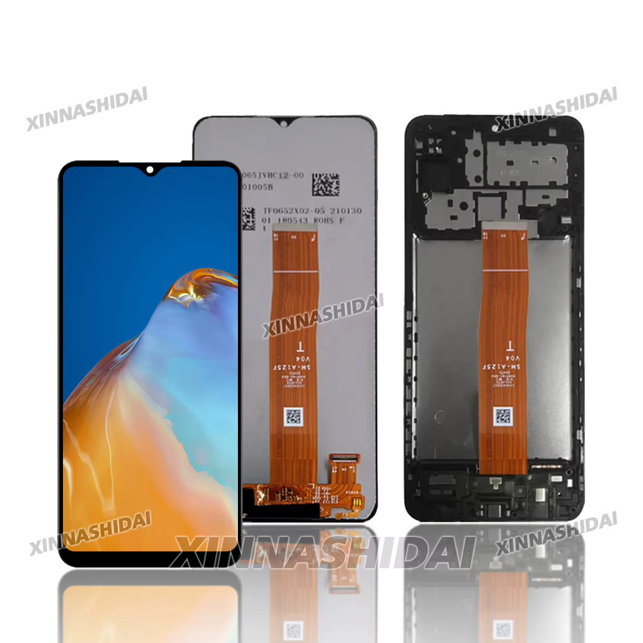 Samsung Galaxy M12 LCD-Display und Touchscreen-Digitalisierer Baugruppe mit Rahmen in Schwarz - Bild 2