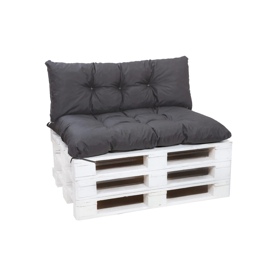 Setgarden Palettenkissen Set in Anthrazit bestehend aus 1 Sitzkissen und 1 Rückenkissen, Breite: 120 cm, Tiefe: 50 cm - Bild 2