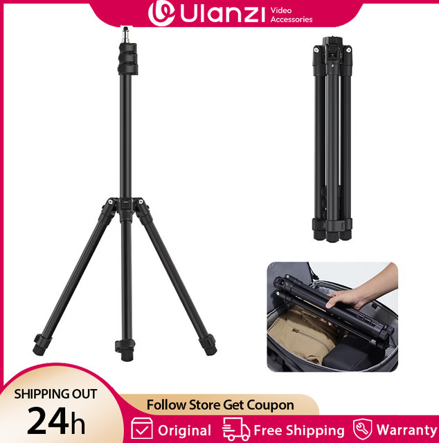 Ulanzi TT43 Lichtstativ aus Aluminiumlegierung in Schwarz, 1,9 m Höhe, umkehrbarer Beinlichtstativ für LED-Lichtprojektor und Blitz-Softbox, maximale Belastbarkeit 6 kg - Bild 1