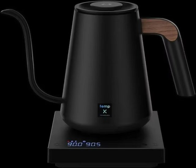 Timemore Fish Pro X Elektrischer Wasserkocher aus Edelstahl in Schwarz mit 900 ml Fassungsvermögen - Bild 1