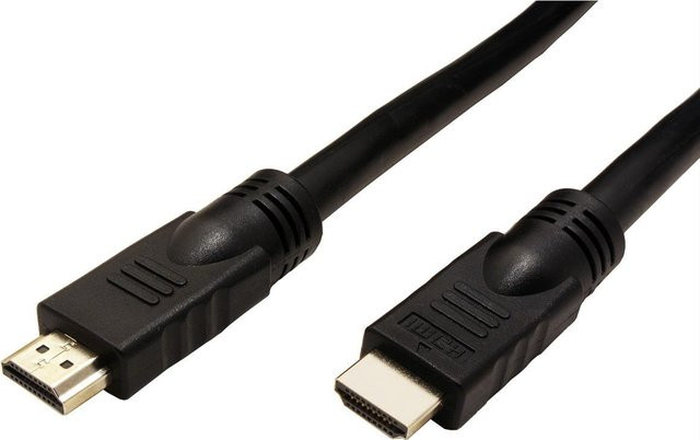 ROLINE UHD HDMI 4K Kabel mit Repeater in Schwarz, Länge: 20 m - Bild 1