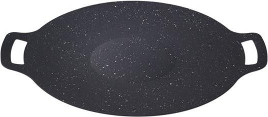 House & Kitchen BBQ-Grillpfanne aus Carbonstahl, antihaftbeschichtet, rund, Schwarz, Durchmesser: 36 cm - Bild 1