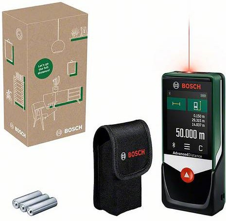 Bosch AdvancedDistance 50C Laser-Entfernungsmesser mit Bluetooth und Touchscreen, Mehrfarbig, 50 m Messbereich - Bild 2
