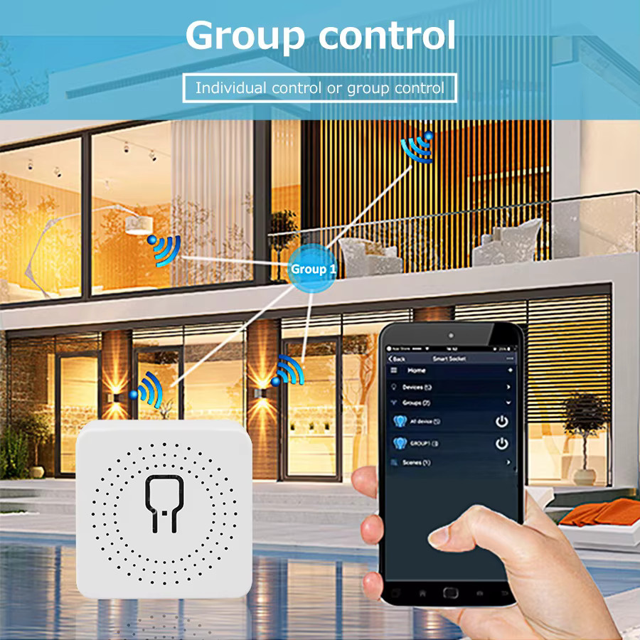 GGBEE ZigBee WiFi Smart Switch Automatisierungsmodul in Weiß mit 2-Wege-Steuerung, kompatibel mit Tuya App, Amazon Alexa und Google Assistant, AC100-240V 16A - Bild 3