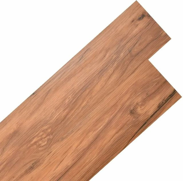 DELUKE Vinylboden PVC-Dielen Selbstklebend in Ulme Natur, Farbe Braun, Holzoptik, Wasserfest und Rutschfest, 2mm Stärke, 2,51 m² - Bild 1