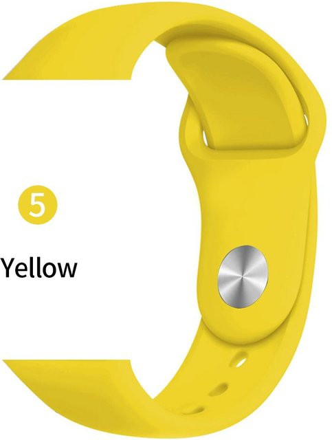 Silikonarmband für Apple Watch, Gelb, Unisex - Bild 1