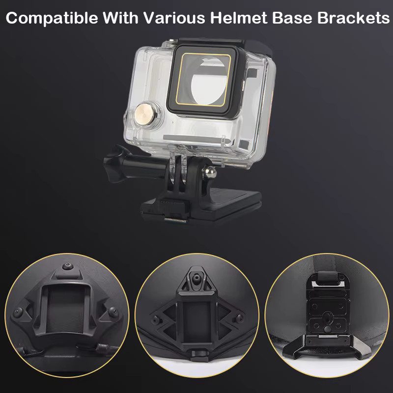 GoPro Hero Action Kamera Helm Halterung Basis Adapter für FAST/MICH/NVG in Schwarz und Beige - Bild 2