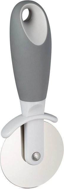 Relaxdays Pizzaschneider 2er Set aus Edelstahl und Kunststoff in Silber und Anthrazit, B/T/H: 18,5 x 8 x 4 cm - Bild 1
