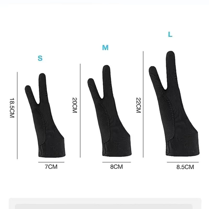 Anti-Touch Zwei-Finger Zeichnungshandschuhe für Apple iPad und kapazitive Tablets in Schwarz - Bild 6