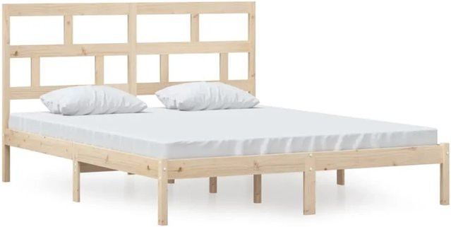 vidaXL Massivholzbett aus Kiefer in Braun, B/T/H: 160 x 200 x 166 cm - Bild 1