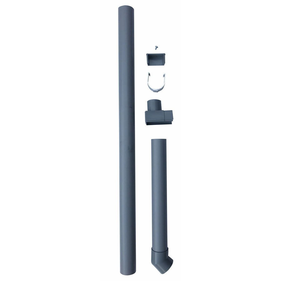 Halls Fallrohr-Set für Popular Gewächshäuser, Schwarz, 57 cm - Bild 2