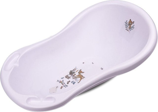 Lorelli Babybadewanne Comic in Weiß mit ergonomischer Form und Ablagefächern ab Geburt - Bild 1