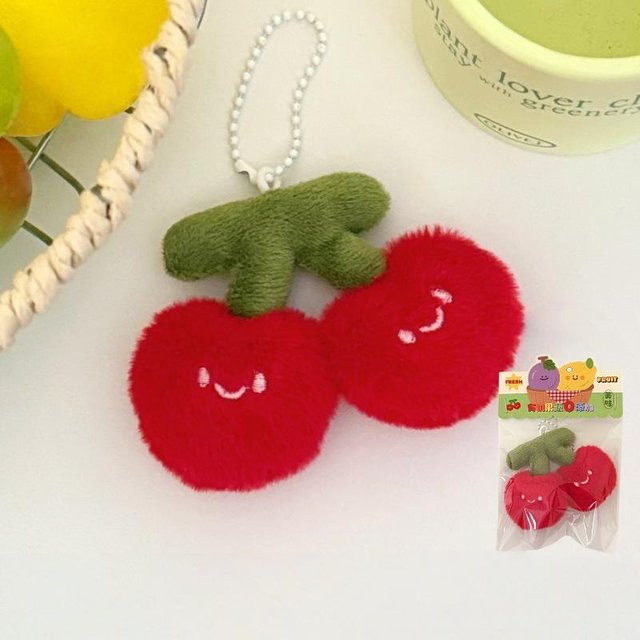 Schlüsselanhänger Frucht-Plüschtier-Anhänger, Mädchen - Bild 1