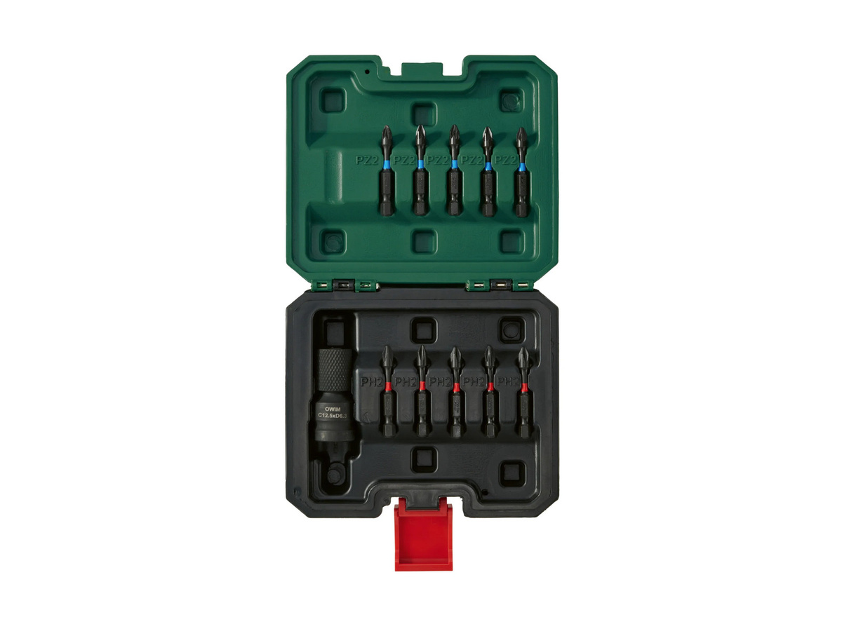 PARKSIDE Kraft-Kugelgelenk-Satz Schlagschrauber-Adapter aus Chrom-Molybdän-Stahl, 1/4 Zoll, Schwarz - Bild 1