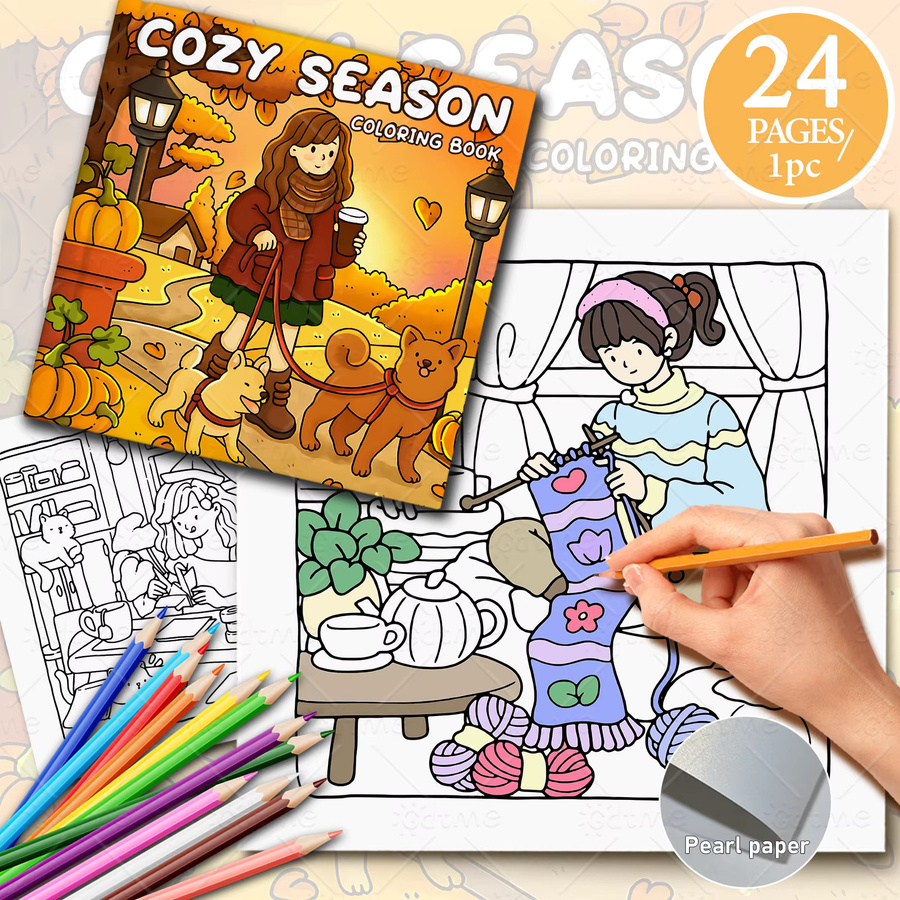 COSY SEASON Malbuch, pädagogisches Taschenbuch, für Erwachsene - Bild 1
