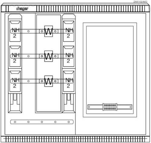 Hager ZAW102AM2 Wandler- und Messschrank in Weiß - Bild 1