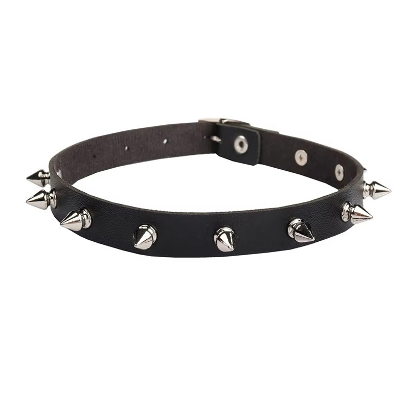 BOOCRE Schmuck-Set, Leder, Schwarz, Punk, Unisex - Bild 3