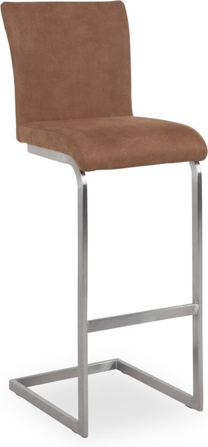 Barhocker MONDO AMICO modern in Orange oder Braun mit gepolstertem Rahmen, B/T/H: 38,0 x 40,0 x 113,0 cm - Bild 1