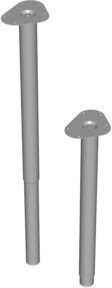 Element System Unterbau-Möbelfuß 11133 in Silber, verstellbare Breite 60-90 cm - Bild 1